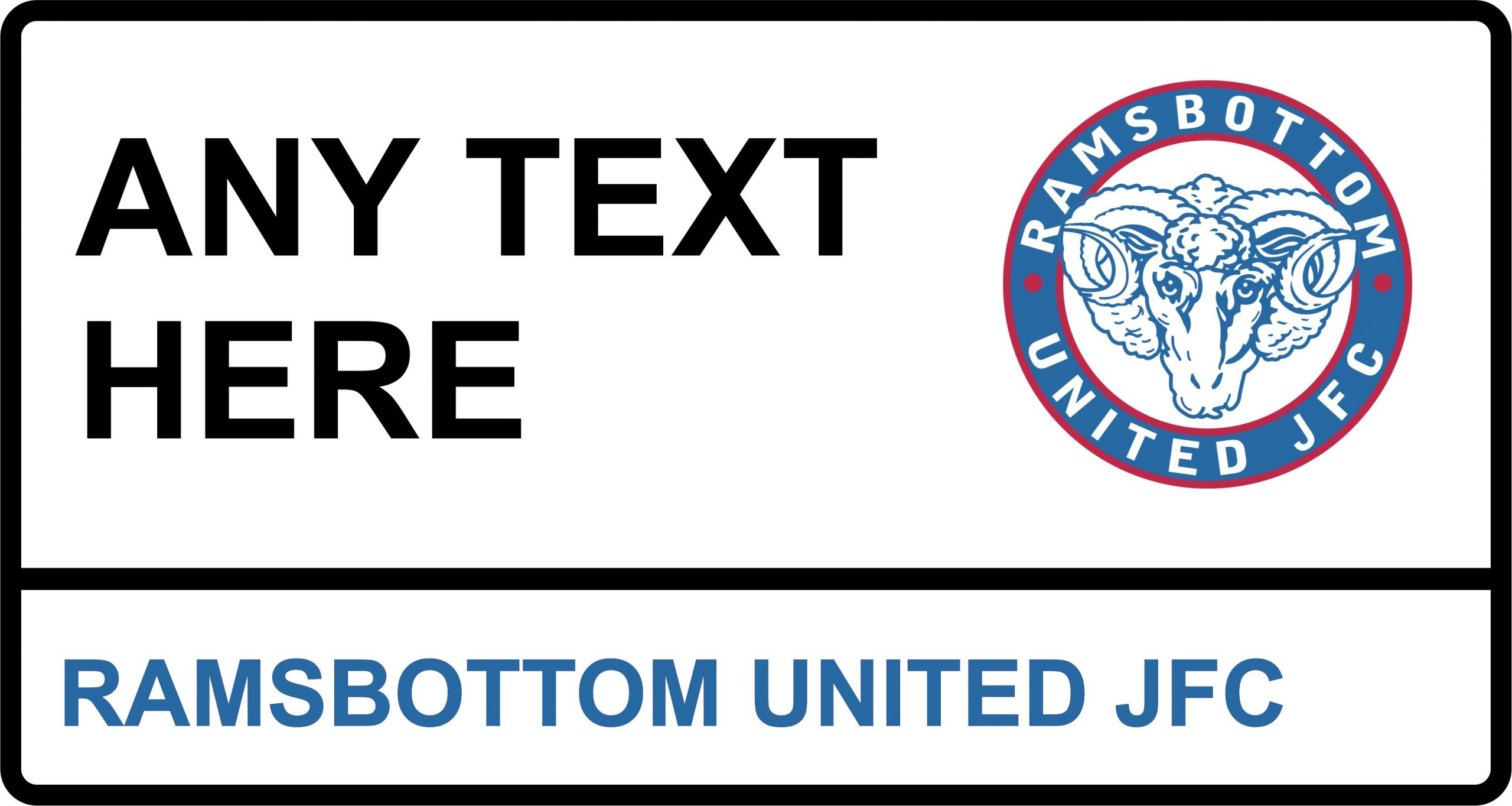 Rammy United PERSONALISED Door Sign 1